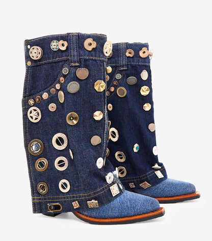 Denim Valentina Boots