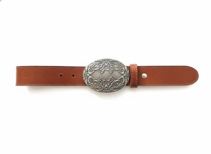COFFEE BELT WITH FLOWER BUCKLE