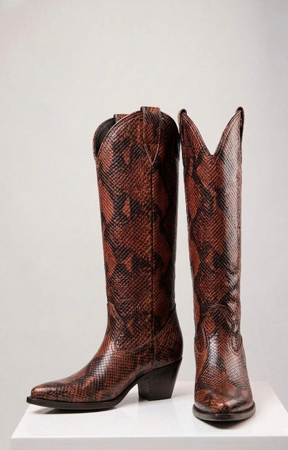 SNAKE BROWN BOOTS
