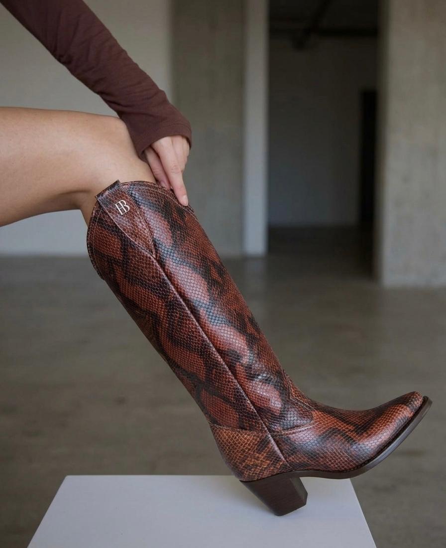 SNAKE BROWN BOOTS